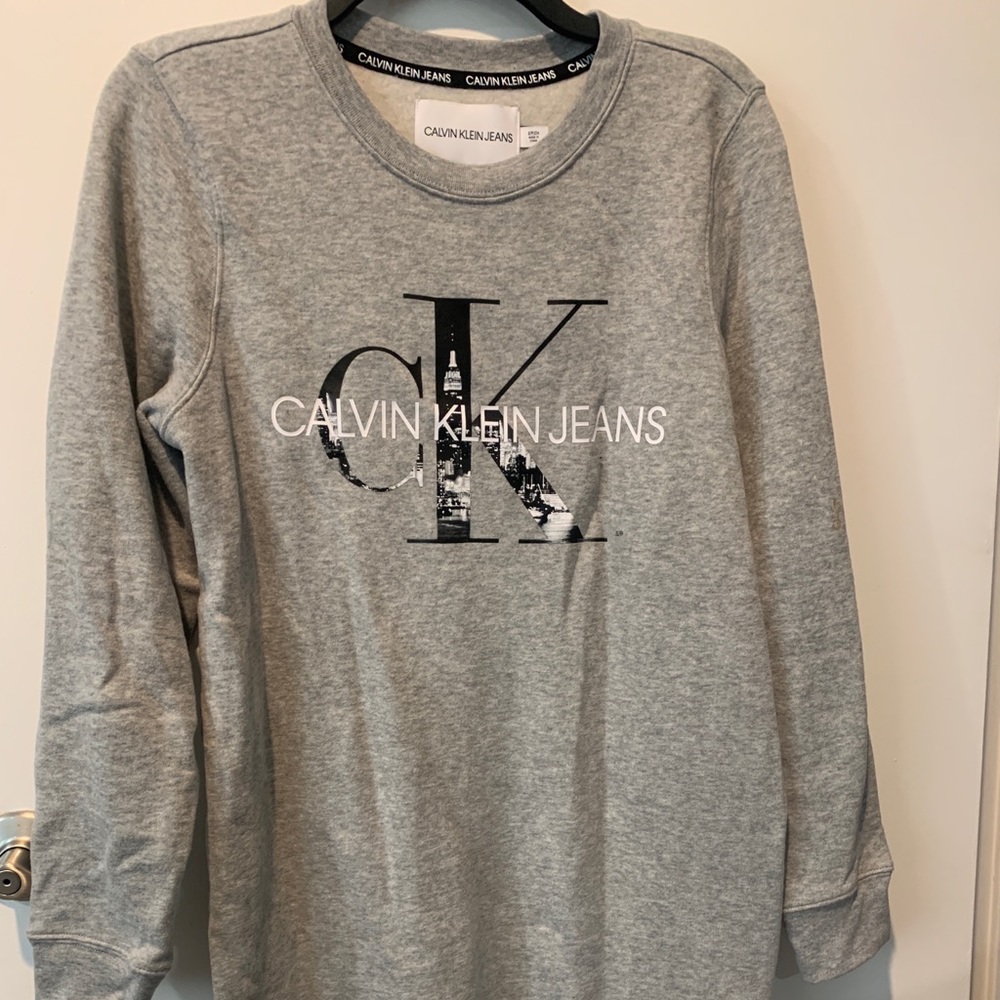 New CK sweater dress gray small